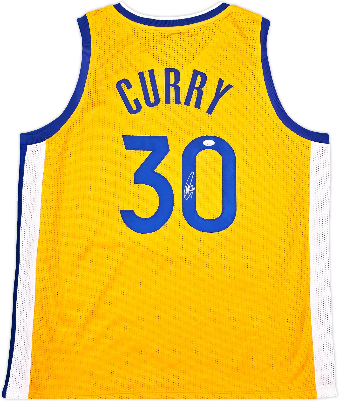 Golden State Warriors Stephen Curry Autographed Yellow Jersey JSA Stock #246197