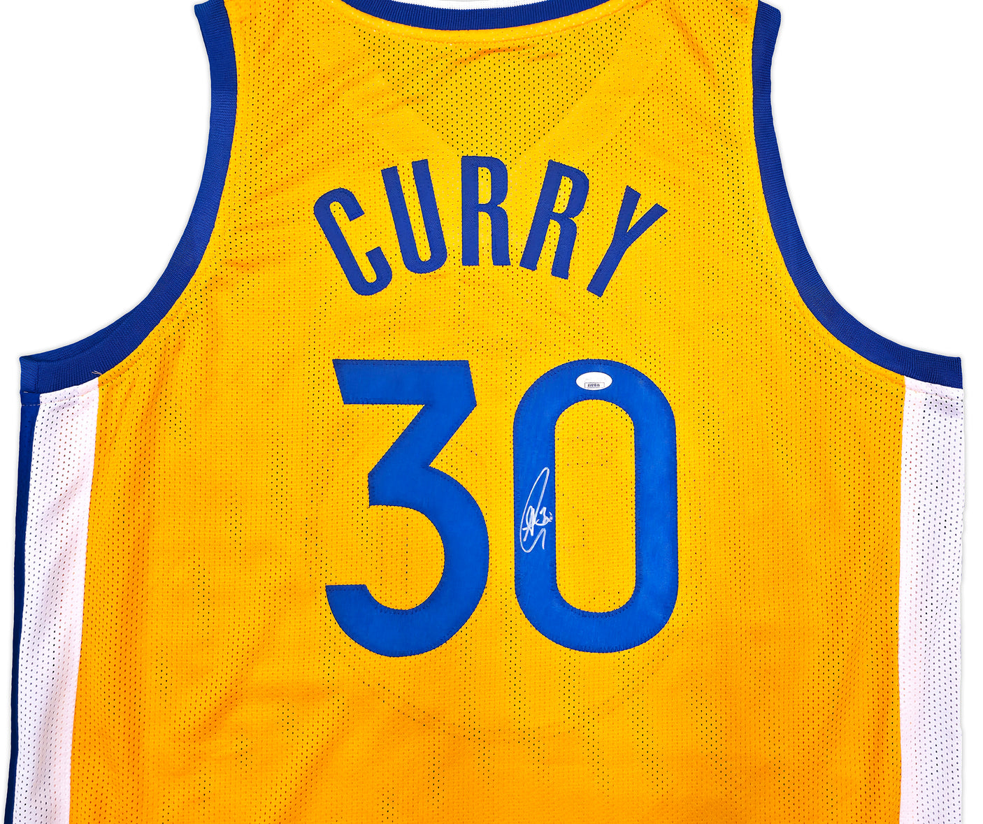 Golden State Warriors Stephen Curry Autographed Yellow Jersey JSA Stock #246197