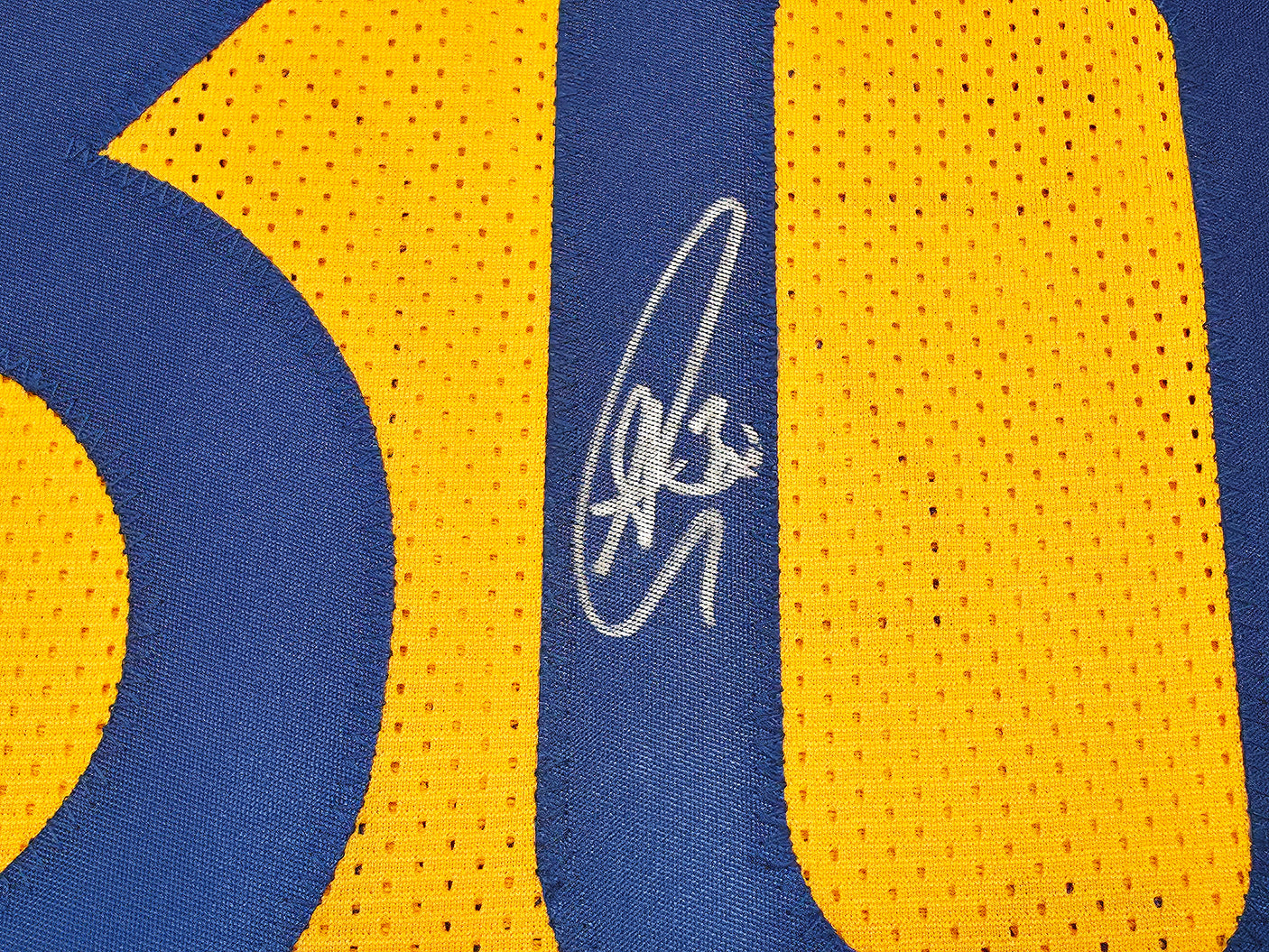 Golden State Warriors Stephen Curry Autographed Yellow Jersey JSA Stock #246197