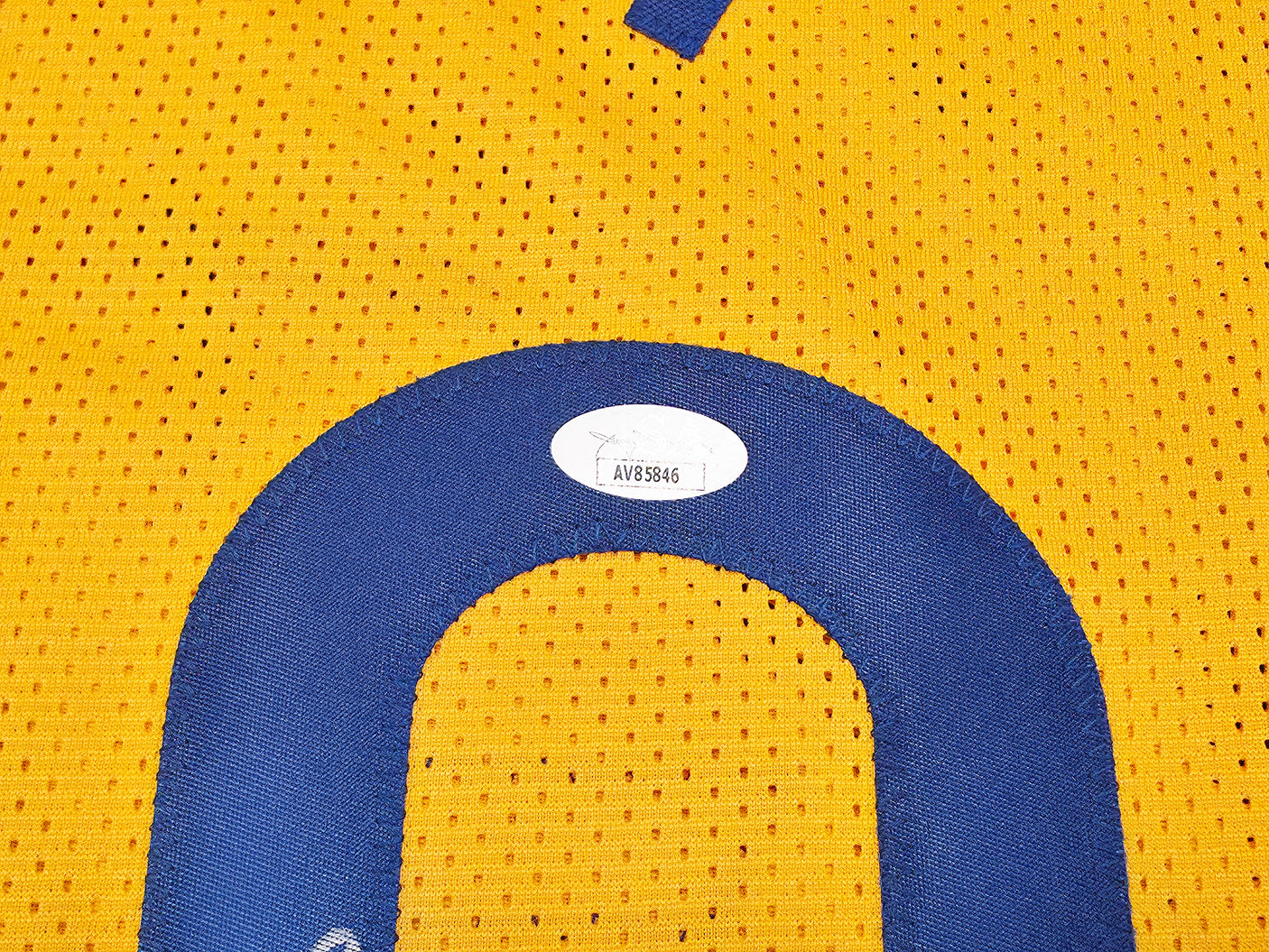 Golden State Warriors Stephen Curry Autographed Yellow Jersey JSA Stock #246197