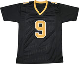New Orleans Saints Drew Brees Autographed Black Jersey Beckett BAS QR Stock #246269