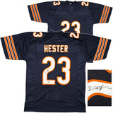 Chicago Bears Devin Hester Autographed Blue Jersey Beckett BAS QR Stock #248798