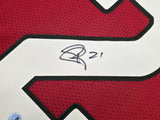 Arizona Cardinals Patrick Peterson Autographed Red Jersey Beckett BAS Witness Stock #246194