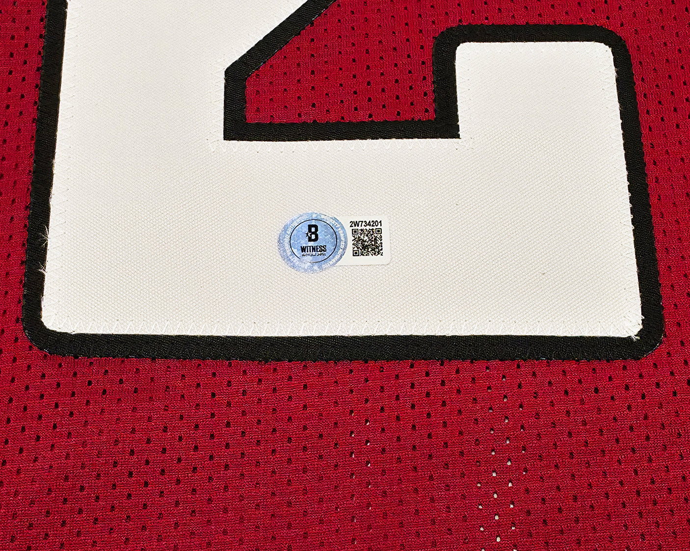 Arizona Cardinals Patrick Peterson Autographed Red Jersey Beckett BAS Witness Stock #246194