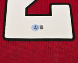 Arizona Cardinals Patrick Peterson Autographed Red Jersey Beckett BAS Witness Stock #246194