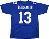 New York Giants Odell Beckham Jr. Autographed Blue Jersey Beckett BAS Witness Stock #246196