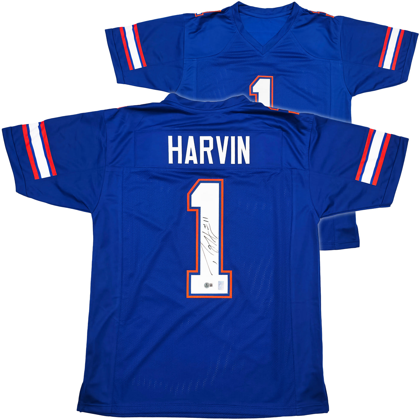 Florida Gators Percy Harvin Autographed Blue Jersey "#11" Beckett BAS QR Stock #246193