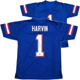 Florida Gators Percy Harvin Autographed Blue Jersey "#11" Beckett BAS QR Stock #246193