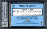 Ronald Acuna Jr. Autographed 2020 Donruss Highlights Vector Card #H-9 Atlanta Braves Auto Grade Gem Mint 10 Beckett BAS #15772096