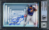 Wander Franco Autographed 2022 Bowman Chrome 3D Rookie Card #B3D1 Tampa Bay Rays Auto Grade Gem Mint 10 "El Patron" Beckett BAS #15772454