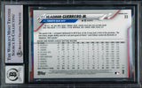 Vladimir Guerrero Jr. Autographed 2020 Topps Opening Day Card #33 Toronto Blue Jays Auto Grade Gem Mint 10 Beckett BAS #15772770