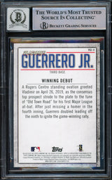 Vladimir Guerrero Jr. Autographed 2020 Topps Highlights Card #VGJ-4 Toronto Blue Jays Auto Grade Gem Mint 10 Beckett BAS #15772885