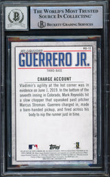 Vladimir Guerrero Jr. Autographed 2020 Topps Highlights Card #VGJ-12 Toronto Blue Jays Auto Grade Gem Mint 10 Beckett BAS #15772893