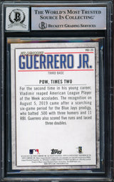 Vladimir Guerrero Jr. Autographed 2020 Topps Highlights Card #VGJ-23 Toronto Blue Jays Auto Grade Gem Mint 10 Beckett BAS #15772906