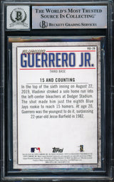 Vladimir Guerrero Jr. Autographed 2020 Topps Highlights Card #VGJ-28 Toronto Blue Jays Auto Grade Gem Mint 10 Beckett BAS #15772910