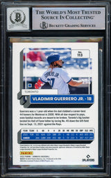 Vladimir Guerrero Jr. Autographed 2022 Donruss Variations Card #113 Toronto Blue Jays Auto Grade Gem Mint 10 Beckett BAS #15773060