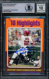 Juan Soto Autographed 2019 Topps Archives Card #314 New York Yankees Auto Grade Gem Mint 10 Beckett BAS #15773798