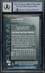 Juan Soto Autographed 2020 Bowman Platinum Card #83 New York Yankees Auto Grade Gem Mint 10 Beckett BAS #15773809