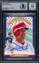 Juan Soto Autographed 2020 Donruss Diamond Kings Card #23 New York Yankees Auto Grade Gem Mint 10 Beckett BAS #15773810