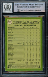 Juan Soto Autographed 2020 Topps Heritage Card #327 New York Yankees Auto Grade Gem Mint 10 Beckett BAS #15774045