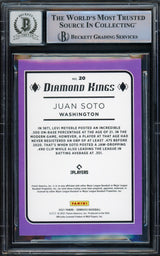Juan Soto Autographed 2021 Donruss Diamond Kings Card #20 New York Yankees Auto Grade Gem Mint 10 Beckett BAS #15774050
