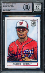 Juan Soto Autographed 2021 Topps Big League Art of the Game Card #ATG-JS New York Yankees Auto Grade Gem Mint 10 Beckett BAS #15774066