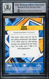 Juan Soto Autographed 2021 Topps Fire Card #159 New York Yankees Auto Grade Gem Mint 10 Beckett BAS #15774071