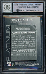 Fernando Tatis Jr. Autographed 2020 Bowman Platinum Card #81 San Diego Padres Auto Grade Gem Mint 10 Beckett BAS #15774541