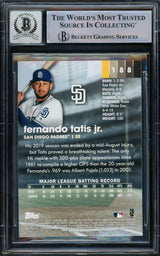Fernando Tatis Jr. Autographed 2020 Stadium Club Card #188 San Diego Padres Auto Grade Gem Mint 10 Beckett BAS #15774564