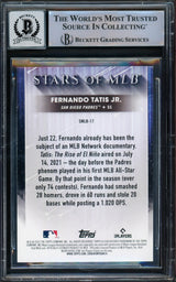 Fernando Tatis Jr. Autographed 2022 Topps Stars of MLB Card #SMLB-17 San Diego Padres Auto Grade Gem Mint 10 Beckett BAS #15775431