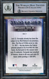 Fernando Tatis Jr. Autographed 2022 Topps Stars of MLB Card #SMLB-17 San Diego Padres Auto Grade Gem Mint 10 Beckett BAS #15775434