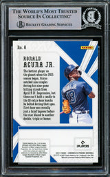 Ronald Acuna Jr. Autographed 2021 Panini Chronicles Phoenix XR Card #8 Atlanta Braves Beckett BAS #15778665