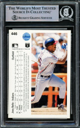 Albert Joey Belle Autographed 1990 Upper Deck Card #446 Cleveland Indians Beckett BAS #15778675