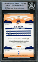 Stephen Curry Autographed 2009-10 Panini Rookie Card #307 Golden State Warriors Beckett BAS #15778813