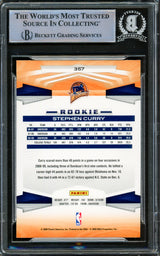 Stephen Curry Autographed 2009-10 Panini Rookie Card #357 Golden State Warriors Beckett BAS #15778830