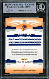Stephen Curry Autographed 2009-10 Panini Rookie Card #357 Golden State Warriors Beckett BAS #15778824