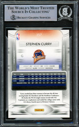 Stephen Curry Autographed 2009-10 Panini Prestige Rookie Card #157 Golden State Warriors Beckett BAS #15778842