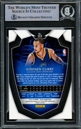 Stephen Curry Autographed 2014-15 Panini Select Card #113 Golden State Warriors Beckett BAS #15779051