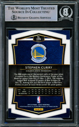 Stephen Curry Autographed 2015-16 Panini Select Card #179 Golden State Warriors Beckett BAS #15779053