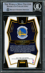 Stephen Curry Autographed 2016-17 Panini Select Card #161 Golden State Warriors Beckett BAS #15779114