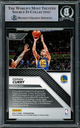 Stephen Curry Autographed 2016-17 Panini Prizm Card #13 Golden State Warriors Beckett BAS #15779171