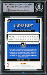 Stephen Curry Autographed 2018-19 Donruss Card #2 Golden State Warriors Beckett BAS #15779229