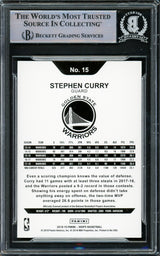 Stephen Curry Autographed 2018-19 Hoops Card #15 Golden State Warriors Beckett BAS #15779271
