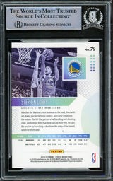 Stephen Curry Autographed 2018-19 Panini Status Card #76 Golden State Warriors Beckett BAS #15779276