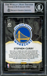 Stephen Curry Autographed 2020-21 Donruss Optic Purple Prizm Card #3 Golden State Warriors Beckett BAS #15779439