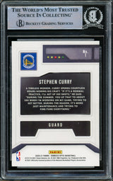 Stephen Curry Autographed 2020-21 Donruss Optic Card #1 Golden State Warriors Beckett BAS #15779556