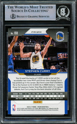 Stephen Curry Autographed 2020-21 Panini Prizm Red Ice Card #159 Golden State Warriors Beckett BAS #15779564