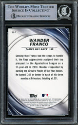 Wander Franco Autographed 2019 Bowman Platinum Presence Rookie Card #PP7 Tampa Bay Rays Beckett BAS #15780134