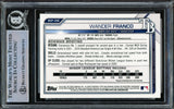 Wander Franco Autographed 2021 Bowman Chrome Rookie Card #BCP240 Tampa Bay Rays Beckett BAS #15780138