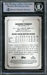 Wander Franco Autographed 2022 Bowman Platinum Rookie Card #69 Tampa Bay Rays Beckett BAS #15780149